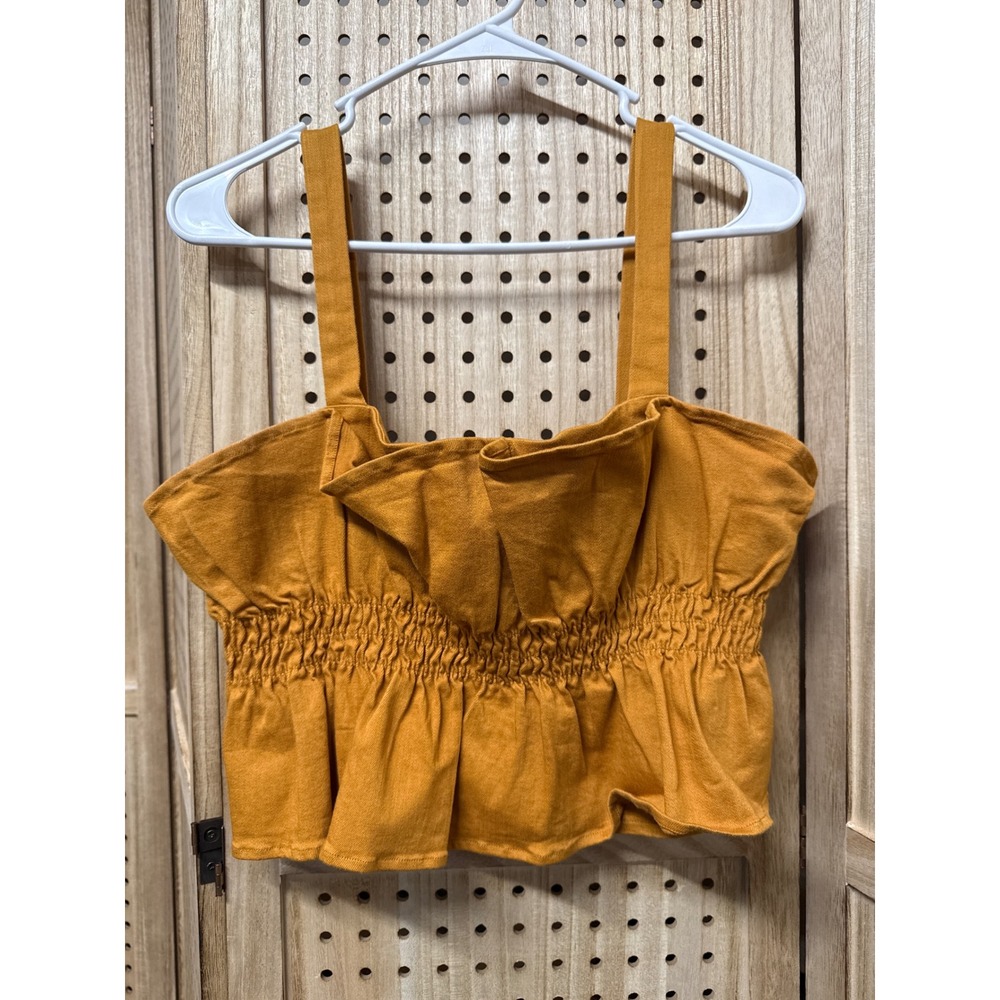 Sage The Label Ruffle Smocked Crop Top LB213067 Womens Medium